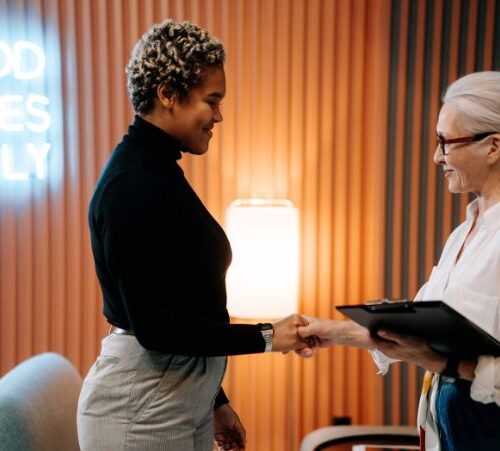 Shows a positive interview experience