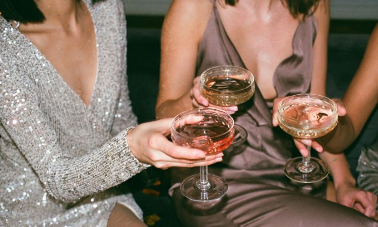 Shows a group of friends