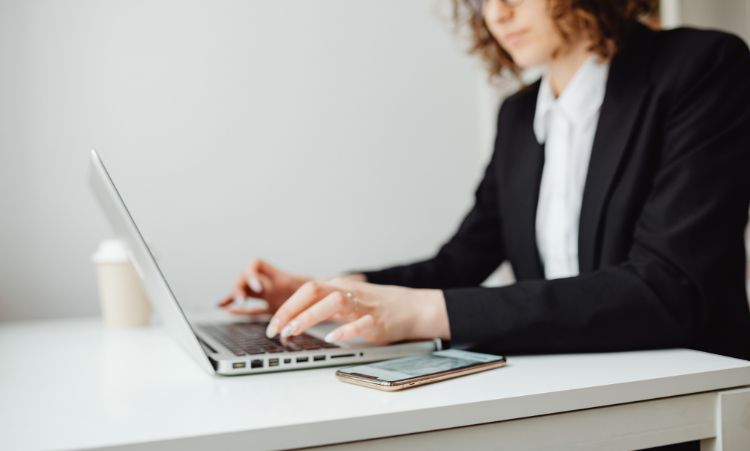 Woman applying for a job